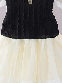 YK Girls Self Design Fit & Flare Sleeveless Dress