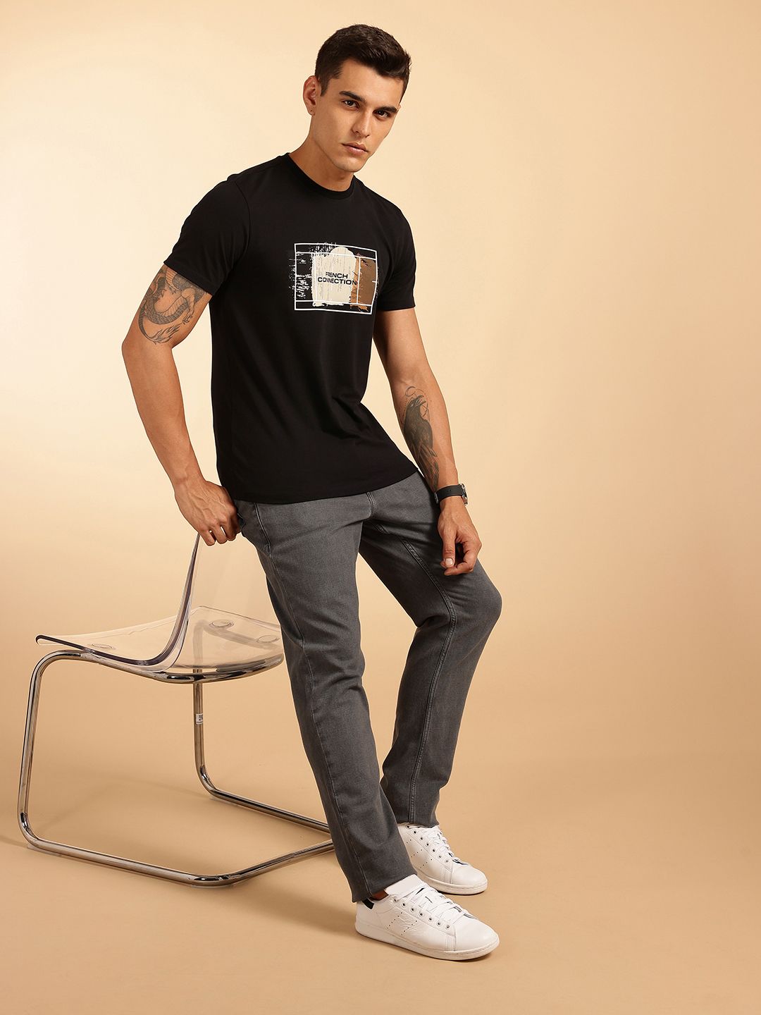 T-shirt logo jenama sambungan Perancis