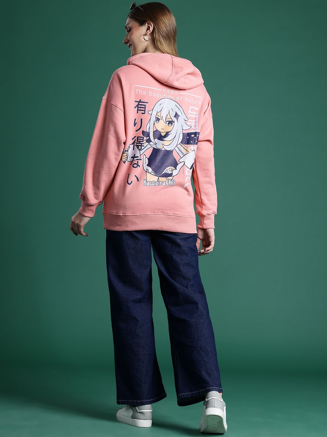 DressBerry Women Printed Hooded Sweatshirt