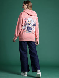 DressBerry Women Printed Hooded Sweatshirt