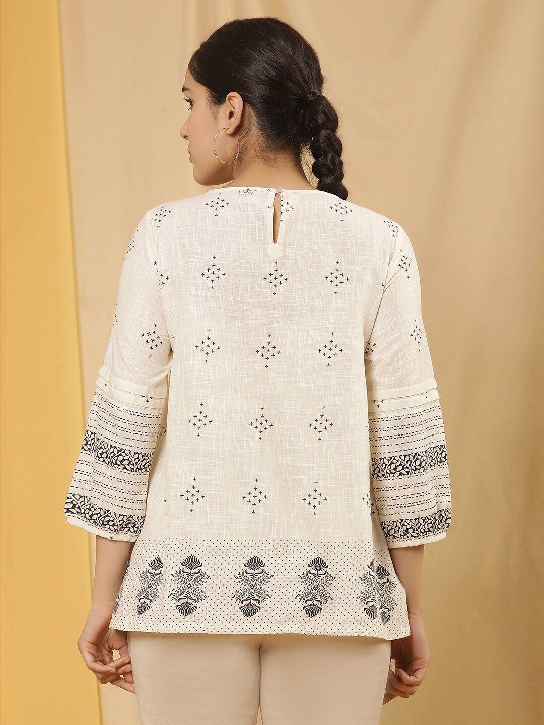W Ethnic Motifs Printed Cotton Top
