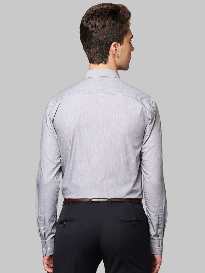 Park Avenue Men Grey Slim Fit Opaque Cotton Formal Shirt