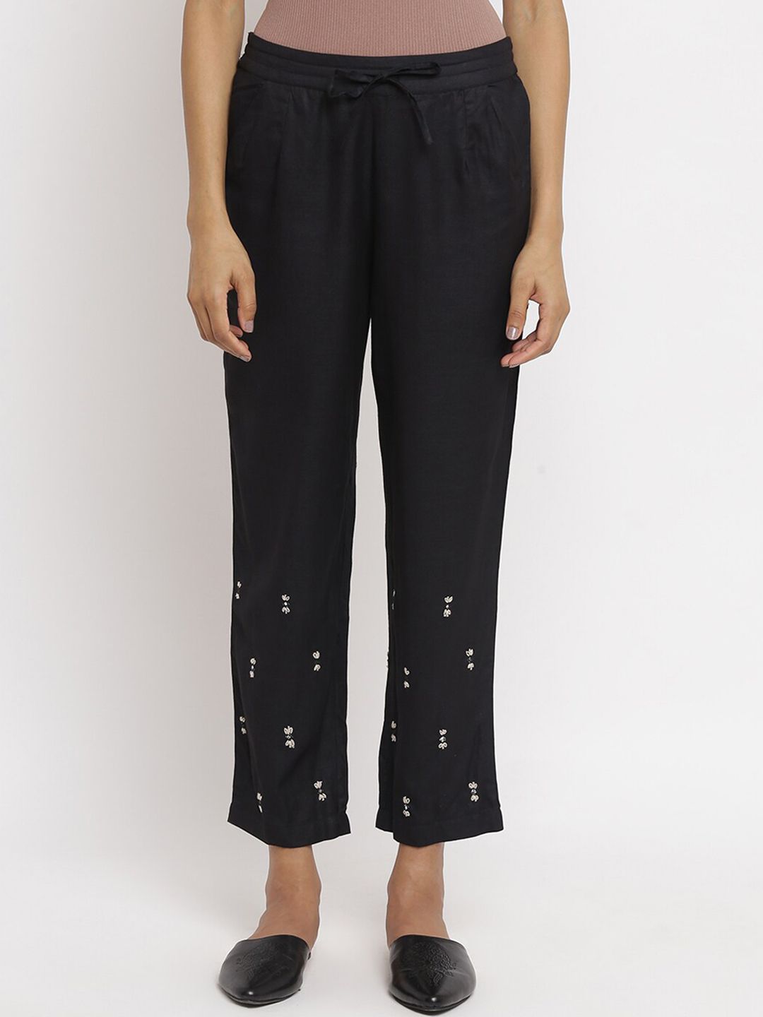 W The Folksong Collection Women Black Trousers