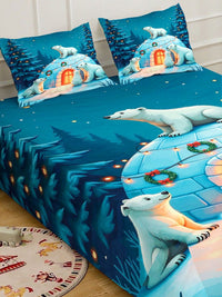 Myntra Elegant Homes Cartoon 400 TC King 7D Bedsheet with 2 Pillow Covers-250X225 cm