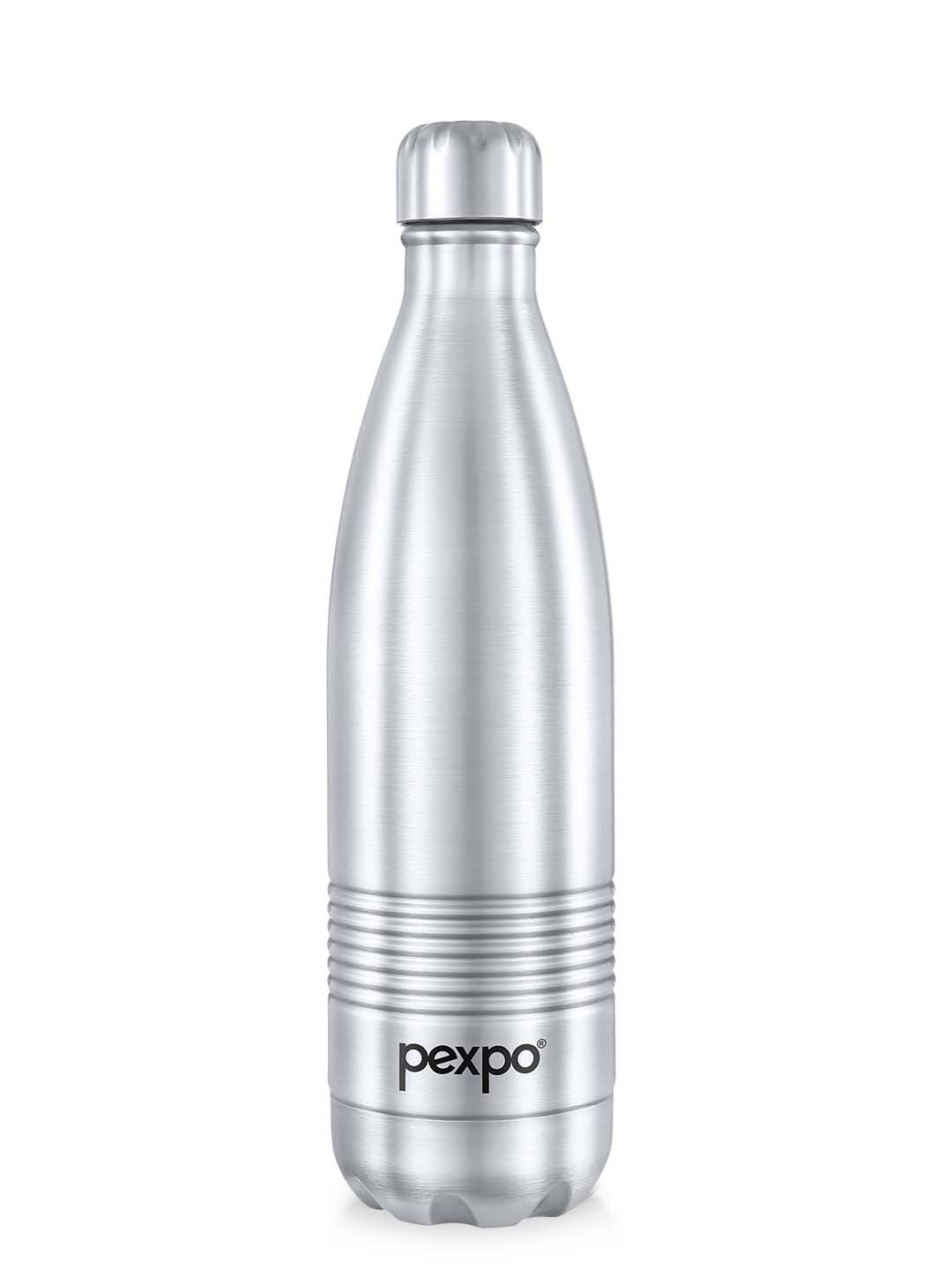 Pexpo Echodlx Silver-Toned ISI Certified Thermosteel Hot Flask Water Bottle 1000ml
