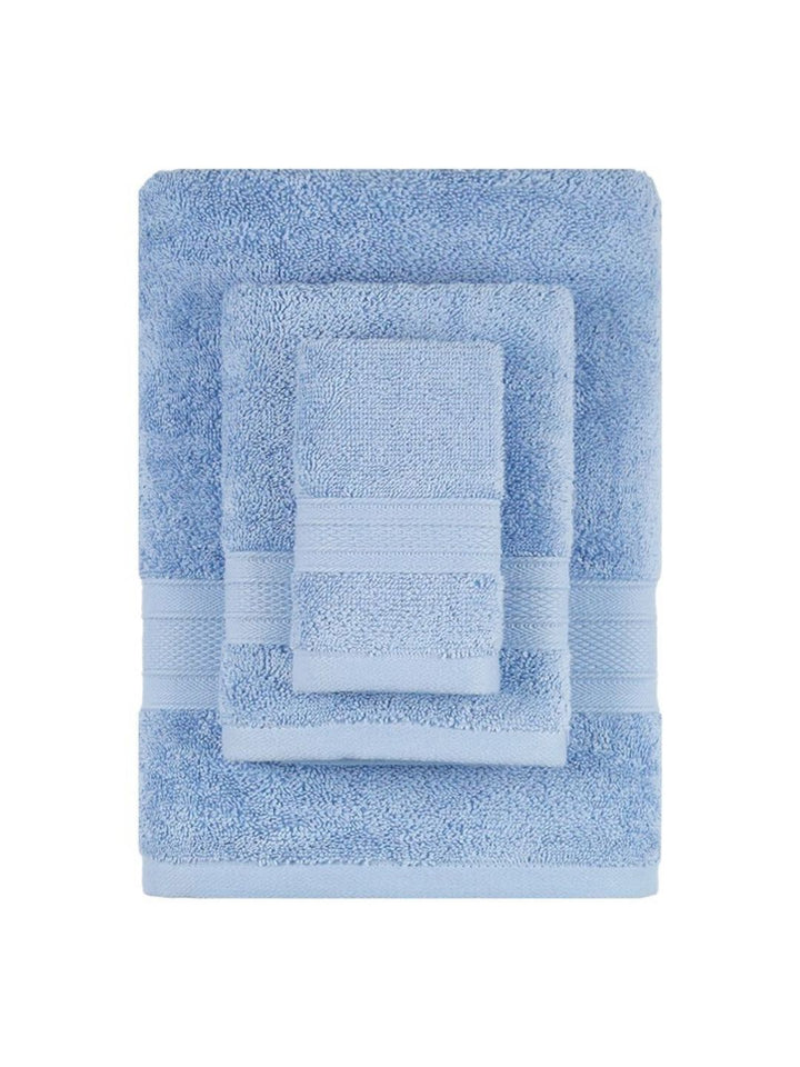 MYTRIDENT Soft Comfort Turquoise Blue 3 Pieces Pure Cotton 500 GSM Towel Set