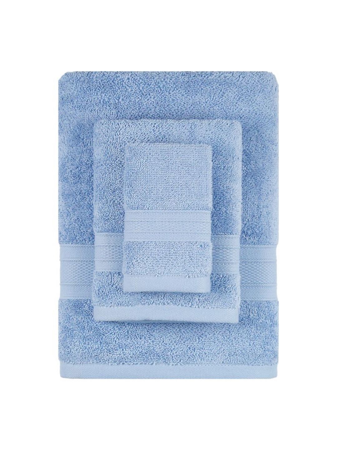 MYTRIDENT Soft Comfort Turquoise Blue 3 Pieces Pure Cotton 500 GSM Towel Set