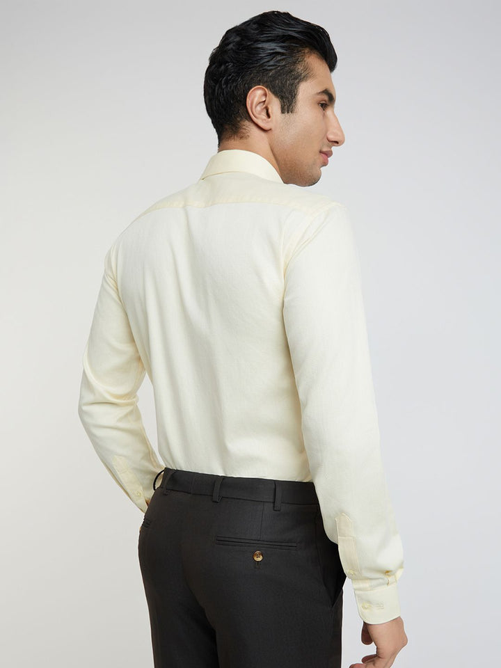 Raymond Men Pure Cotton Textured Slim Fit Formal Shirt