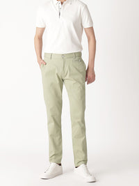 RARE RABBIT Men Clovet Cotton Slim Fit Mid-Rise Trouser