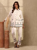House of Chikankari Women Off White Cotton Chikankari Embroidered Co-Ord Set