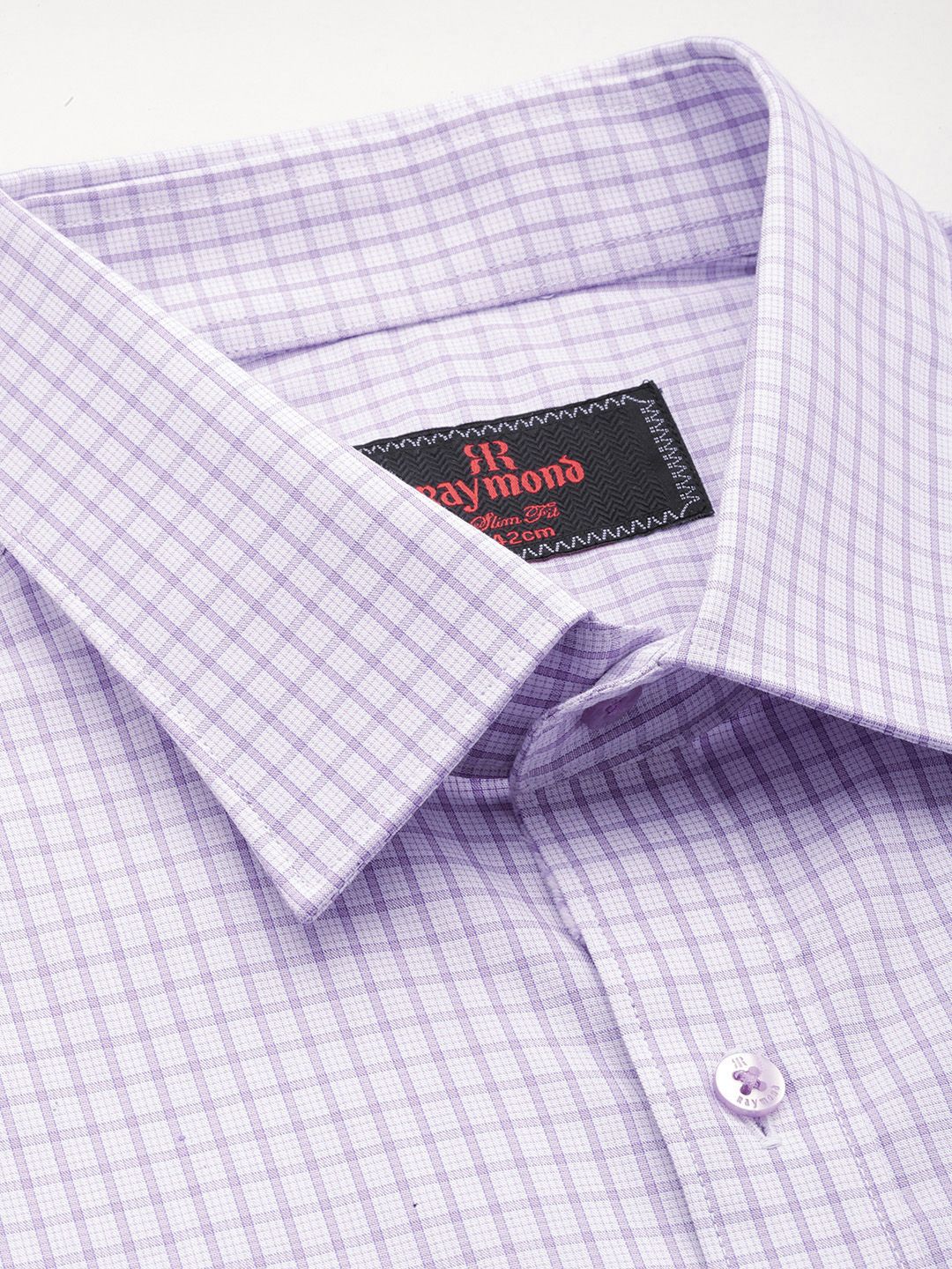 Raymond Pure Cotton Slim Fit Checked Formal Shirt