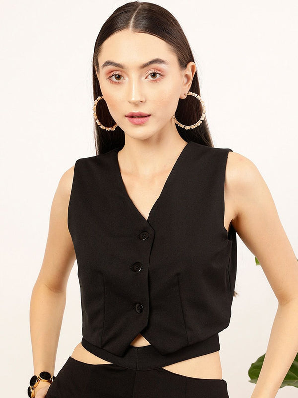 STREET 9 Women Woven Waistcoat
