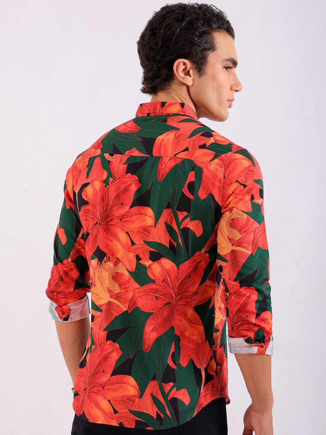 The Indian Garage Co Men Slim Fit Floral Printed Opaque Casual Shirt