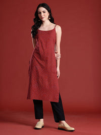 Anouk Women Bandhani Print Pure Cotton Kurta