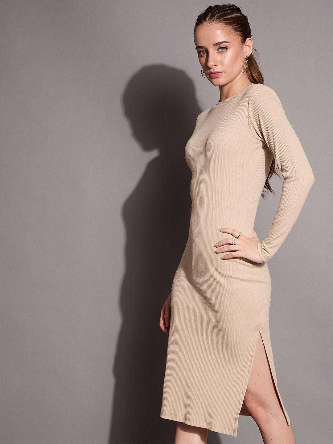 SASSAFRAS BASICS Bodycon Midi Dress