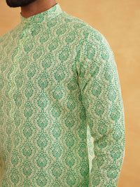 SOJANYA Motif Etnik Bercetak Kolar Jalur Kurta Lurus