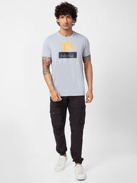 SPYKAR Typography Printed Slim Fit Cotton T-Shirt