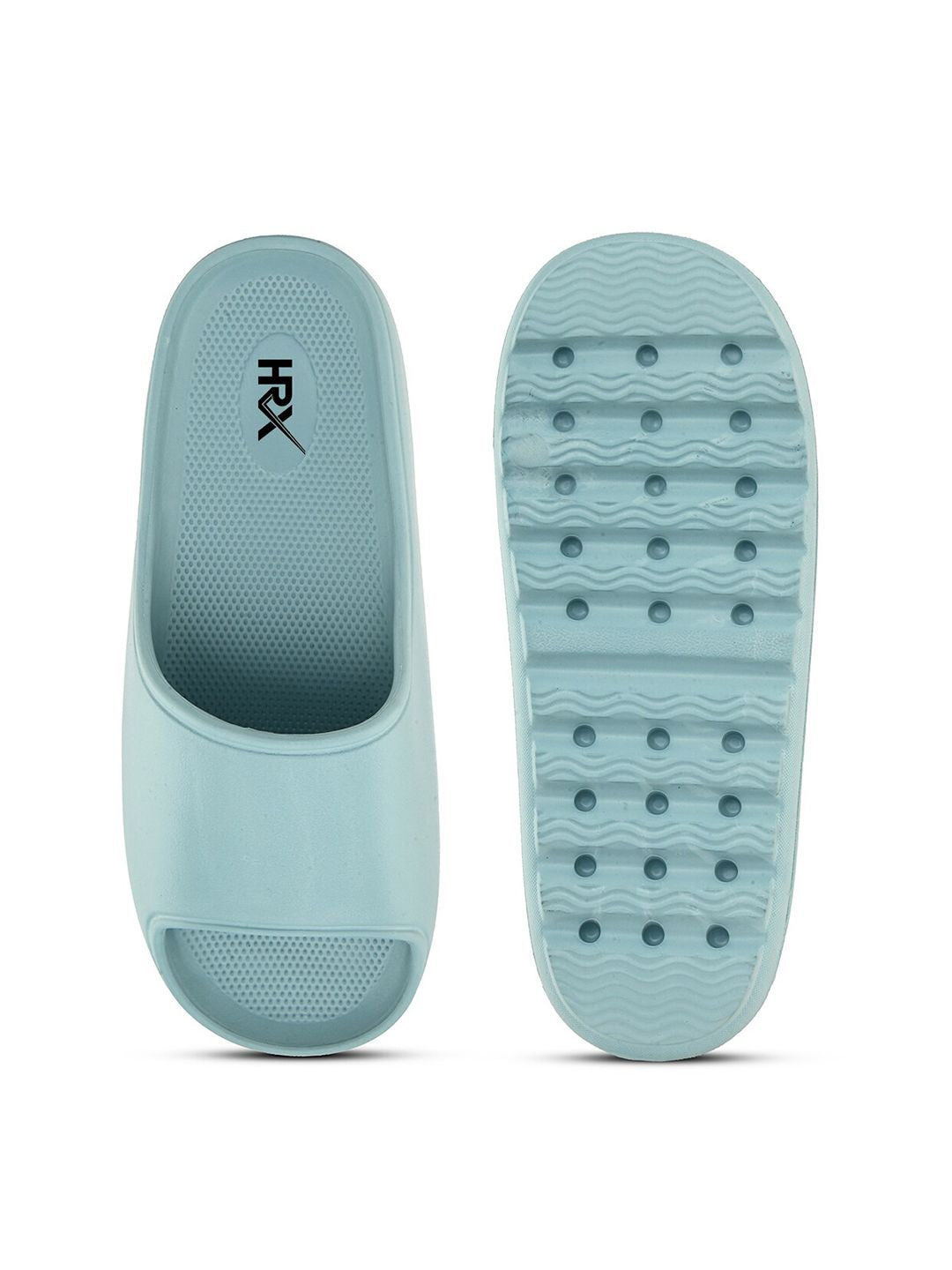 HRX by Hrithik Roshan Women Blue Rubber Sliders