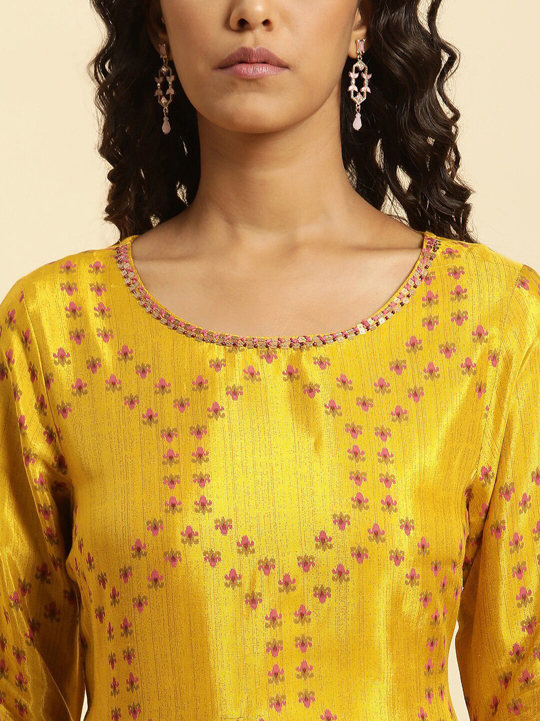 W Ethnic Motifs Printed Anarkali Kurta