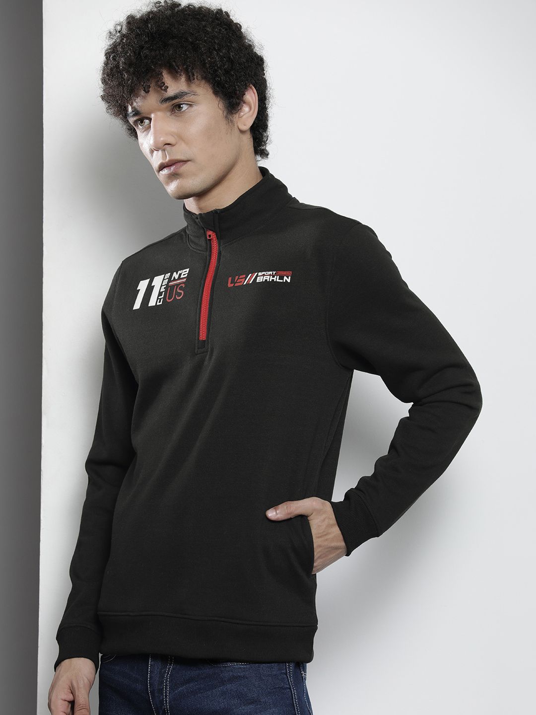 The Indian Garage Co Men Black Sweatshirt