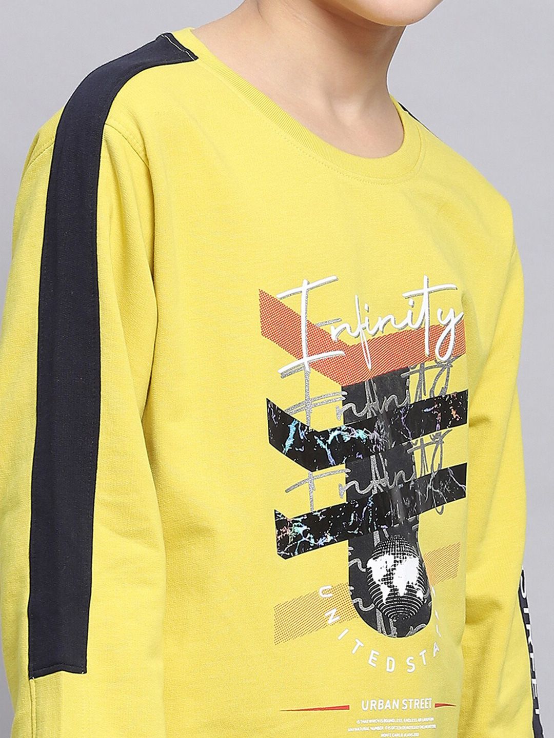 Monte Carlo Boys Graphic Printed Pure Cotton Pullover Sweatshirt