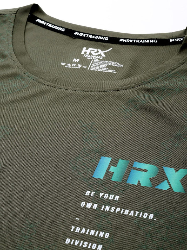 HRX by Hrithik Roshan Men Typography Printed Rapid-Dry Training T-shirt