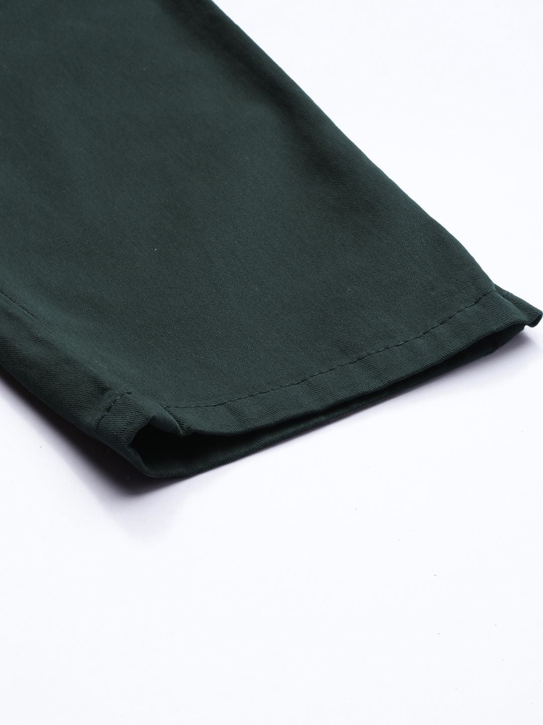 The Indian Garage Co Men Olive Green Slim Fit Cargos