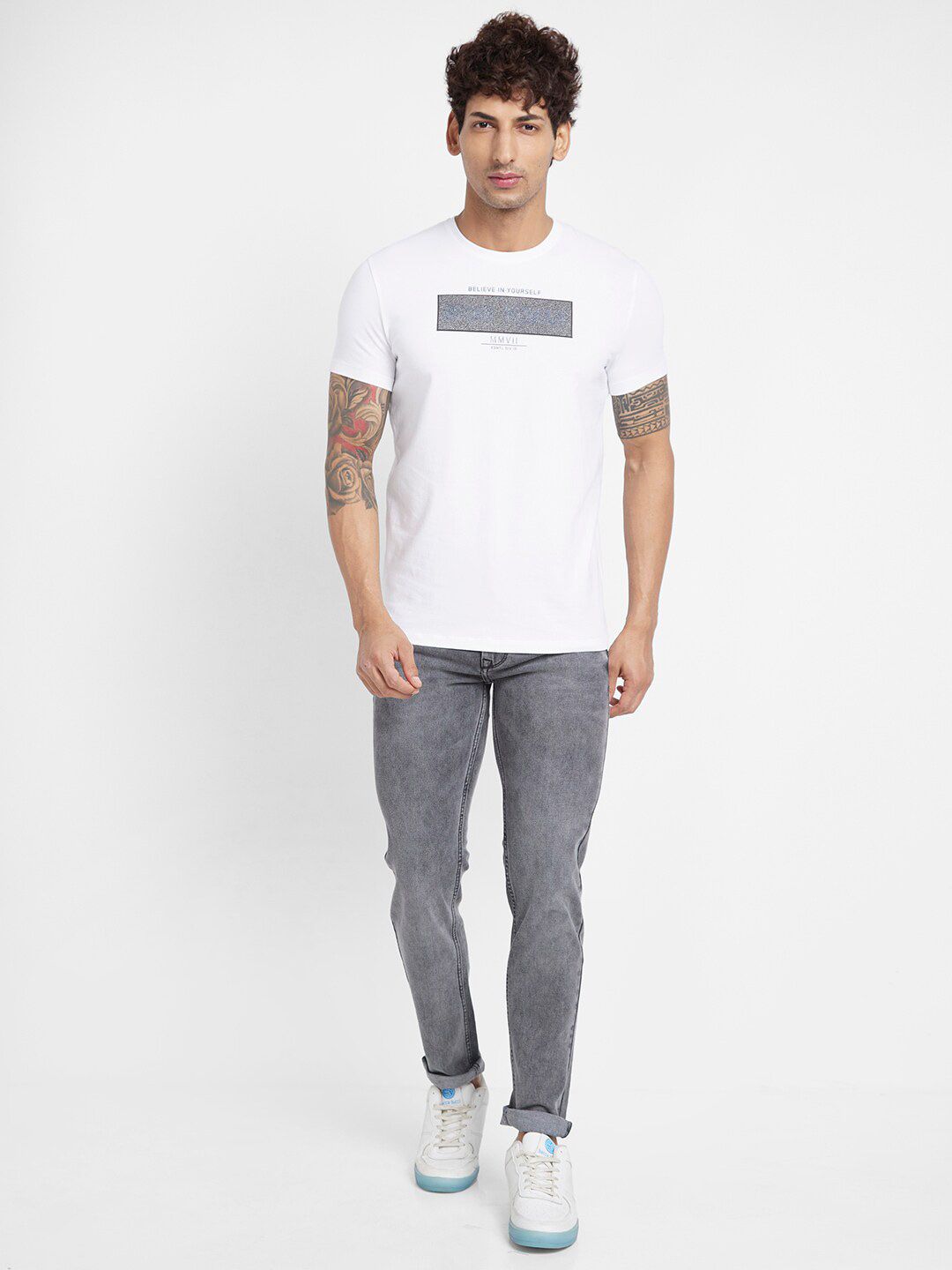 Being Human Typography Printed Regular Fit T-shirt