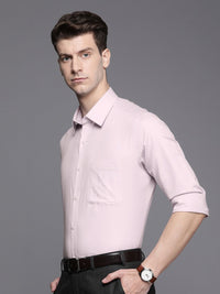 Raymond Self Design Checked Slim Fit Pure Cotton Formal Shirt