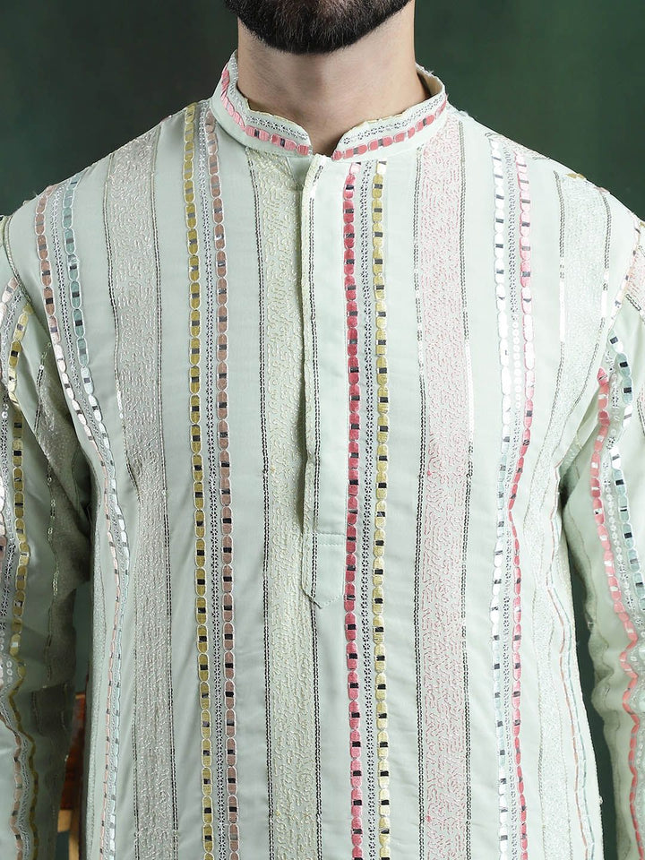 SOJANYA LUXE Kurta Biasa Sulam dengan Pijama