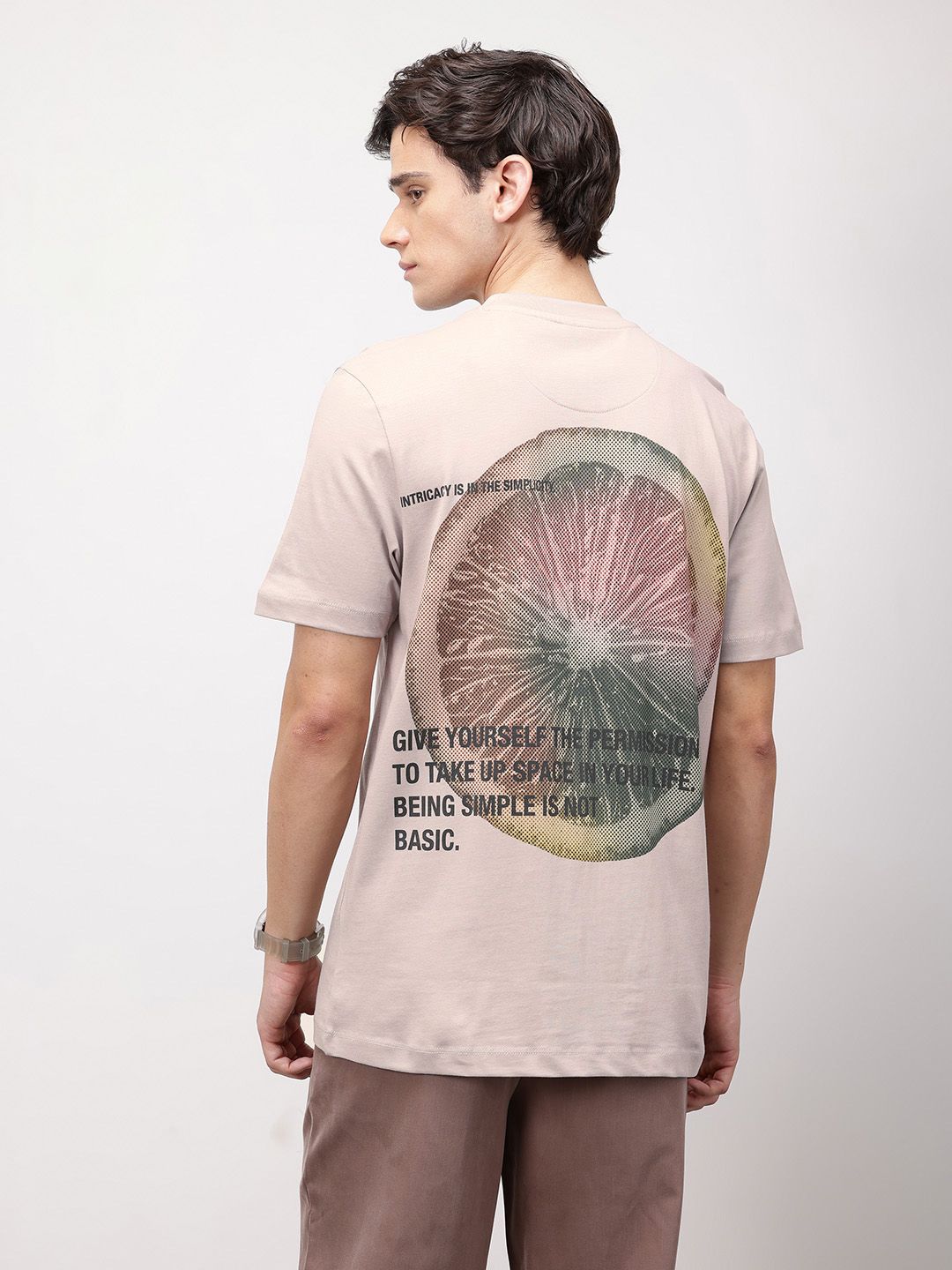 ether Graphic Print Pure Cotton Grower T-shirt