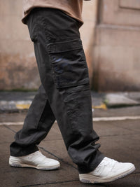 Powerlook Men Loose Fit Pure Cotton Cargos Trousers