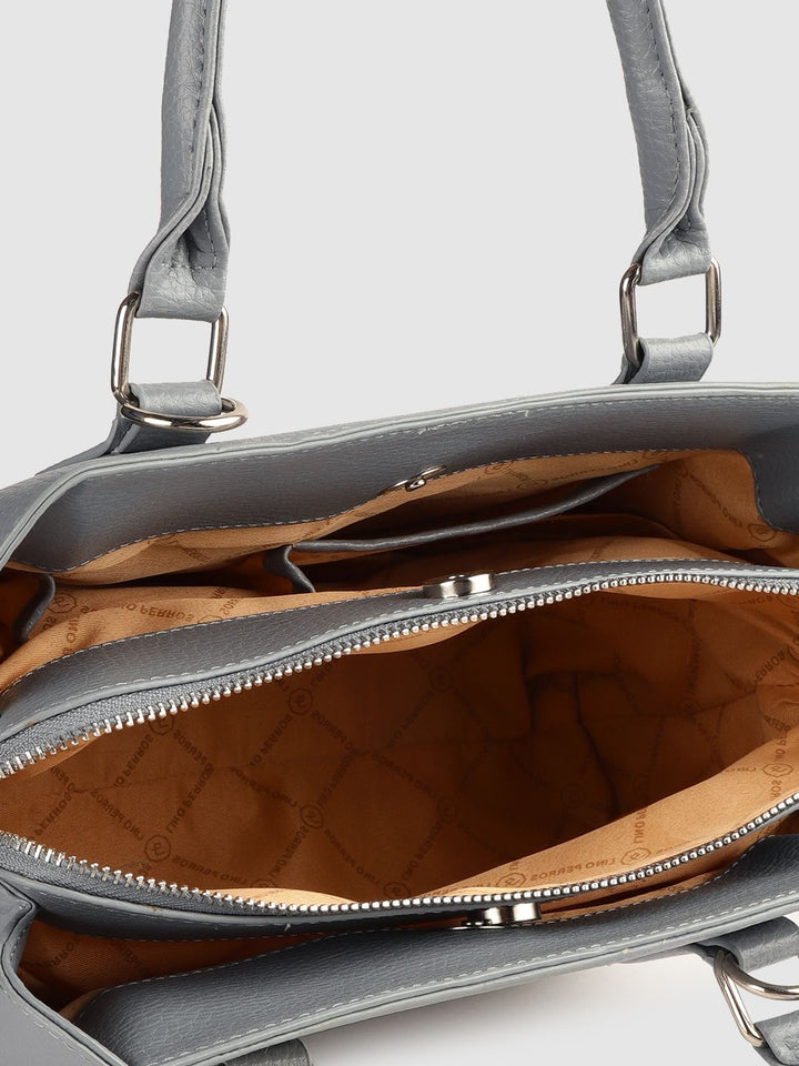 Lino Perros Blue PU Structured Handheld Bag