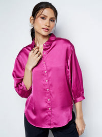 AND Puff Sleeves Shirt Style Top