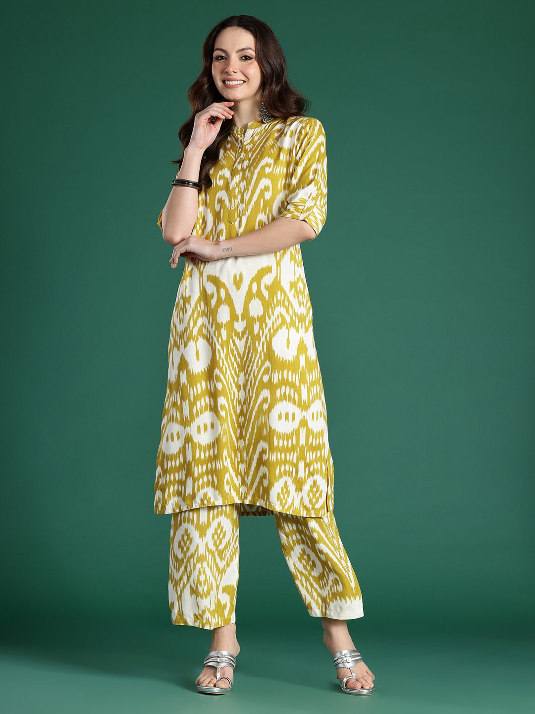 Indo Era Women Printed Kurta with Palazzos