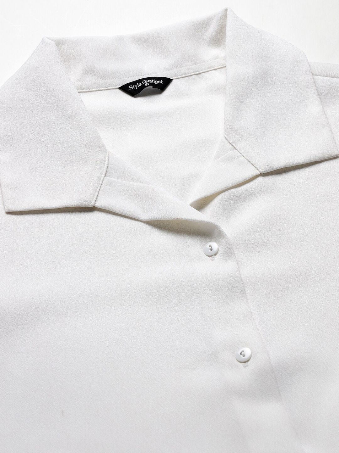 Style Quotient White Smart Spread Collar Formal Shirt