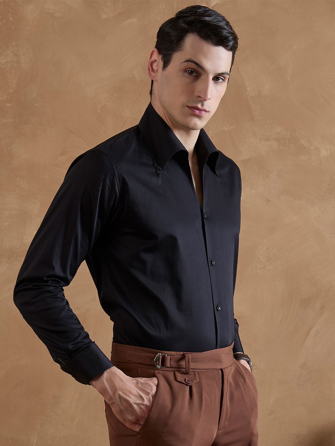 DENNISON Men Cooper Collar Solid Formal Shirt