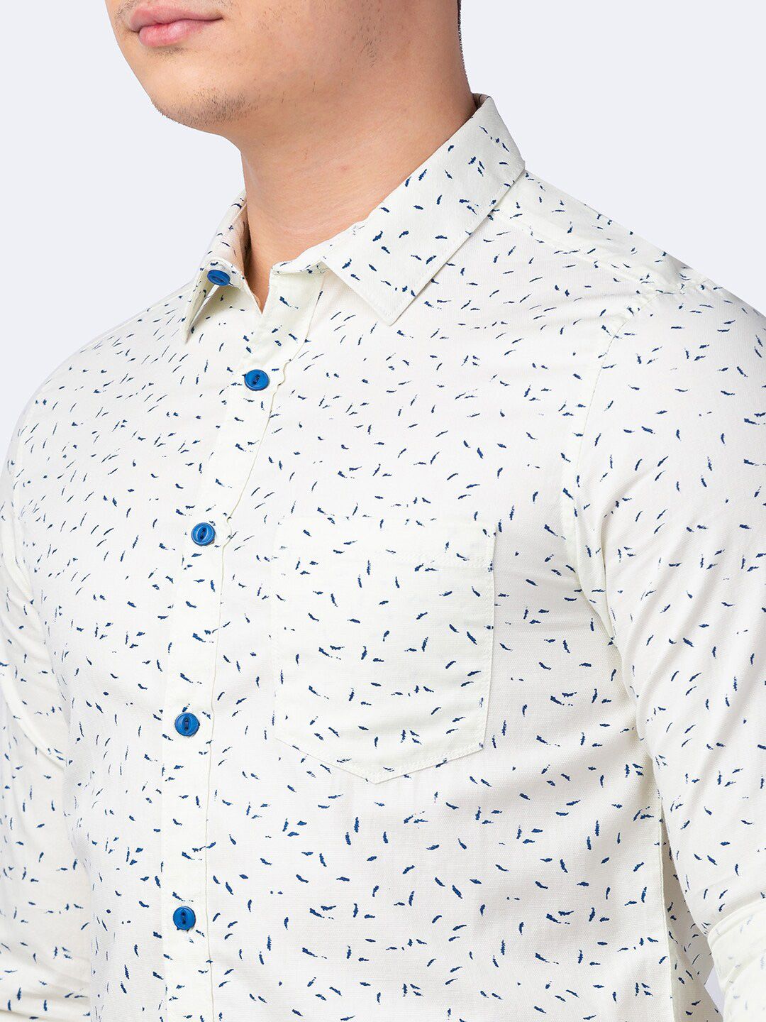 SPYKAR Men Classic Slim Fit Printed Casual Cotton Shirt
