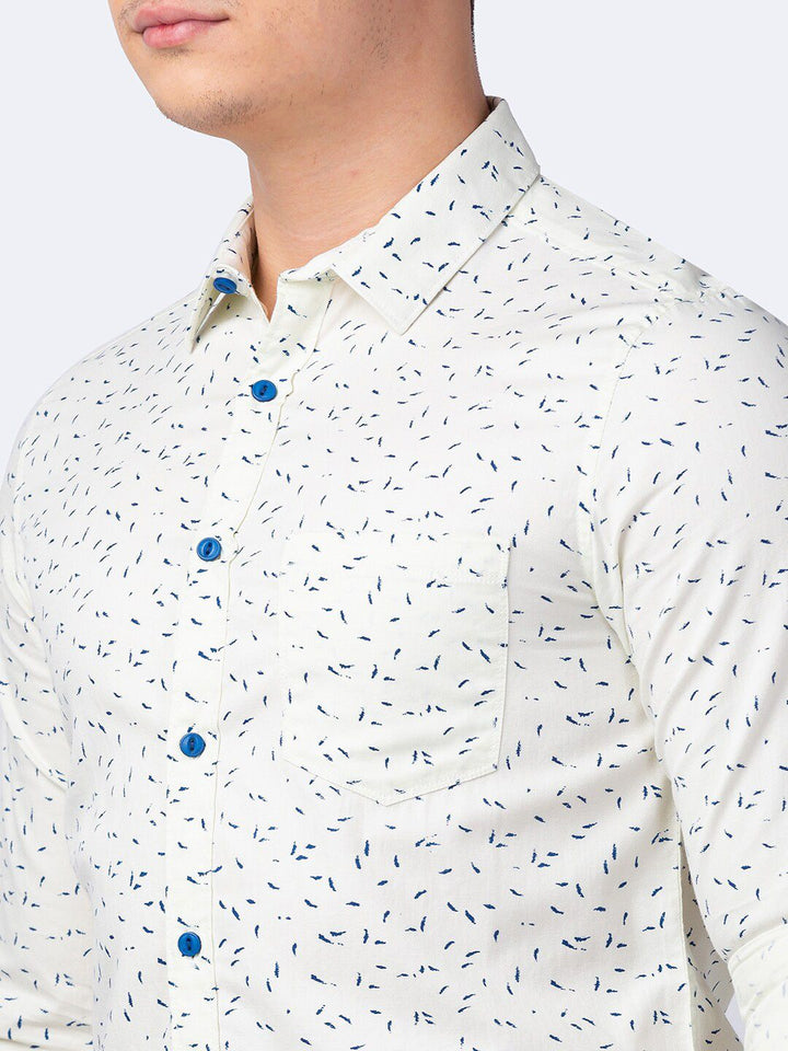 SPYKAR Men Classic Slim Fit Printed Casual Cotton Shirt