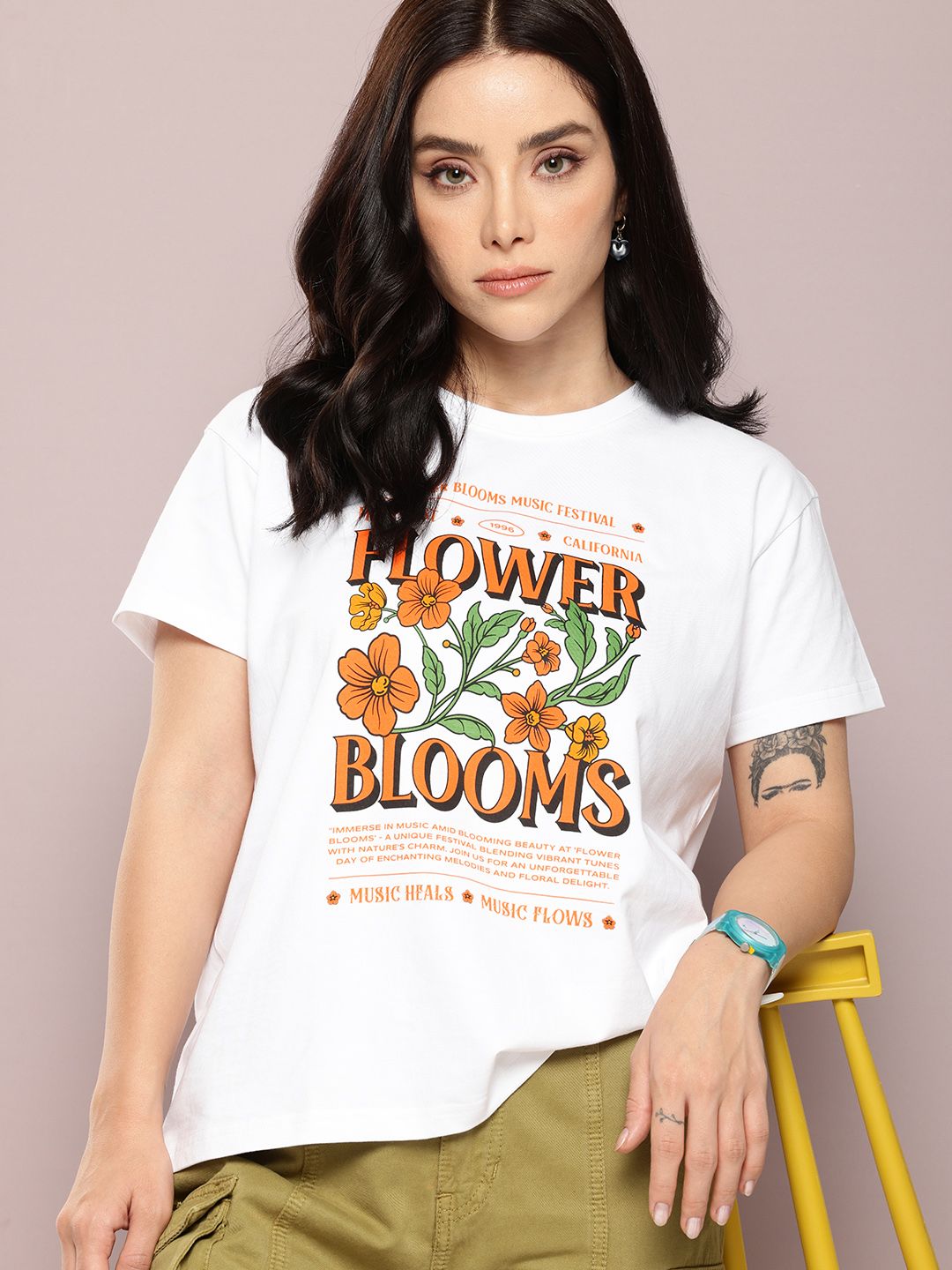 DILLINGER Typography Printed Pure Cotton Boxy T-shirt