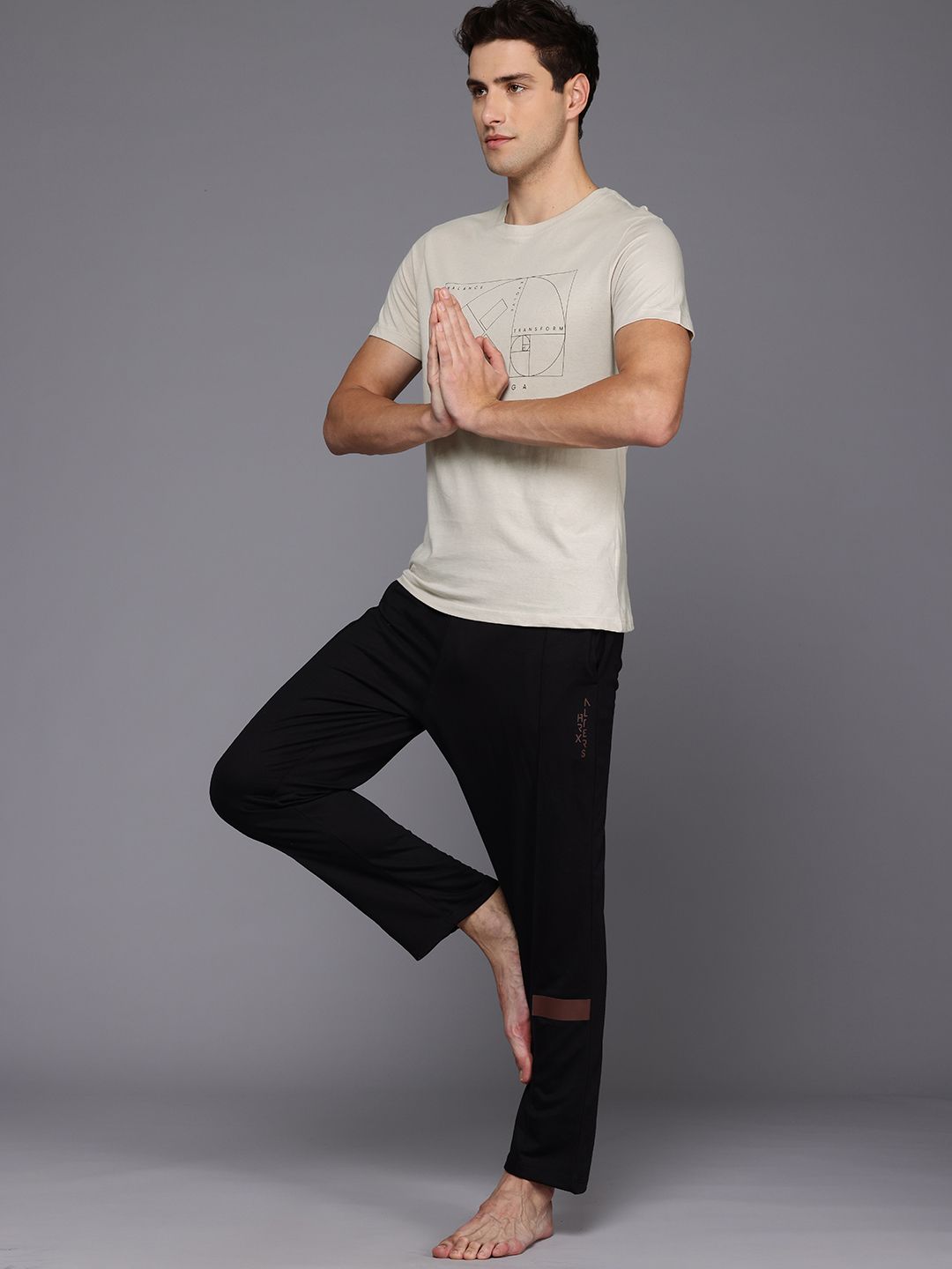 HRX by Hrithik Roshan Printed Yoga Pure Cotton T-shirt