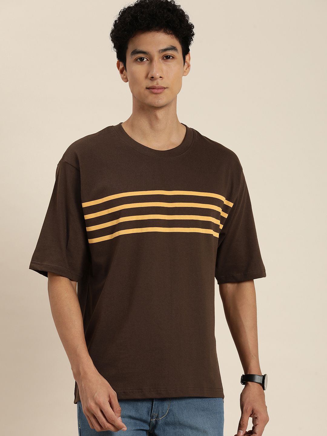 DILLINGER Men Striped Oversized T-shirt