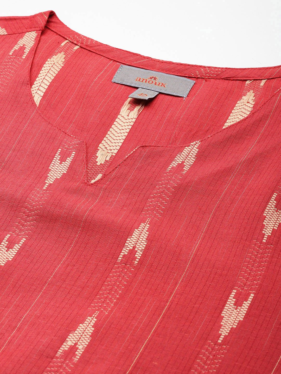 Anouk Ikat Design Straight Kurta