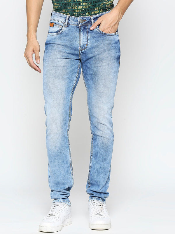Being Human Men Skinny Fit Mid-Rise Clean Look Heavy Fade Stretchable Jeans