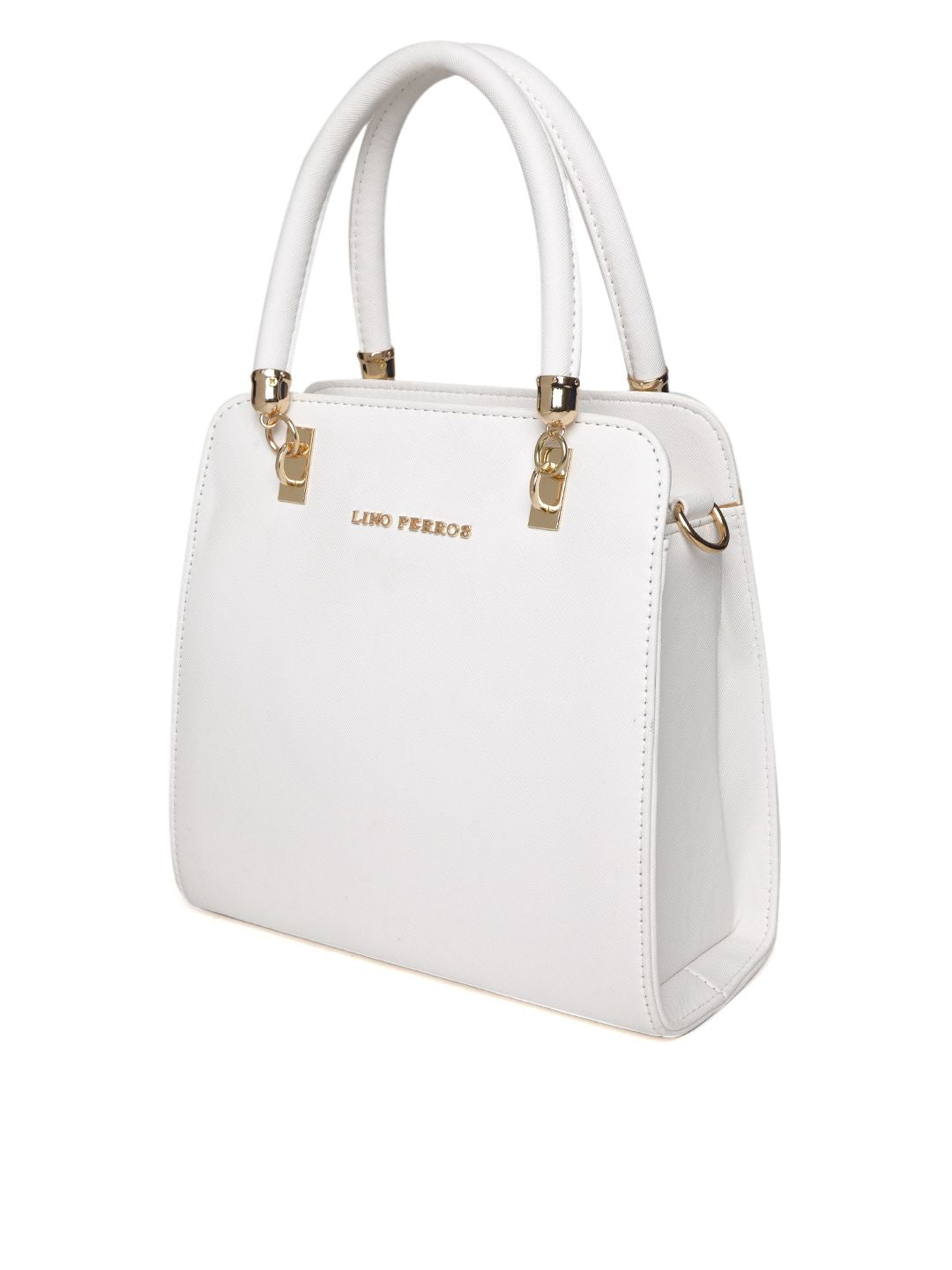 Lino Perros White Solid Handheld Bag