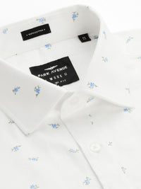 Park Avenue Men Slim Fit Floral Printed Pure Cotton Formal Shirt