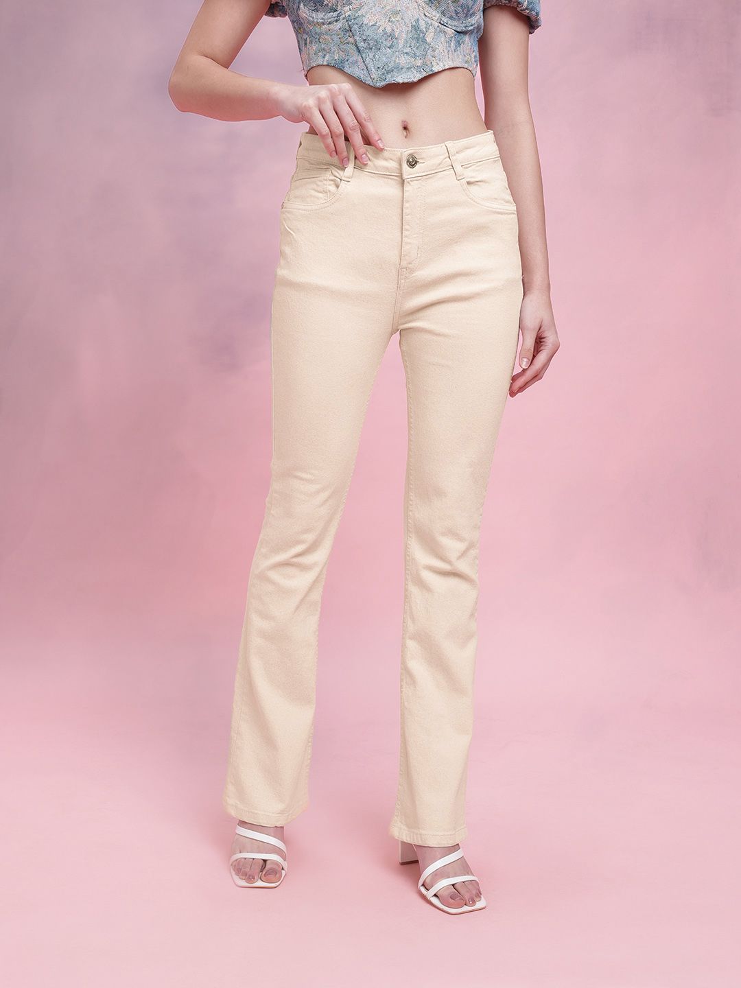 DressBerry Women Boot Cut Mid-Rise Stretchable Jeans