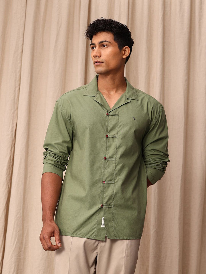 Mr Bowerbird Drop-Shoulder Sleeves Liberal Fit Casual Shirt