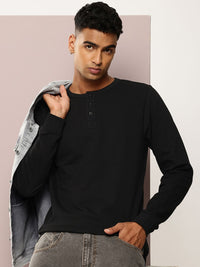 DILLINGER Men Henley Neck T-shirt