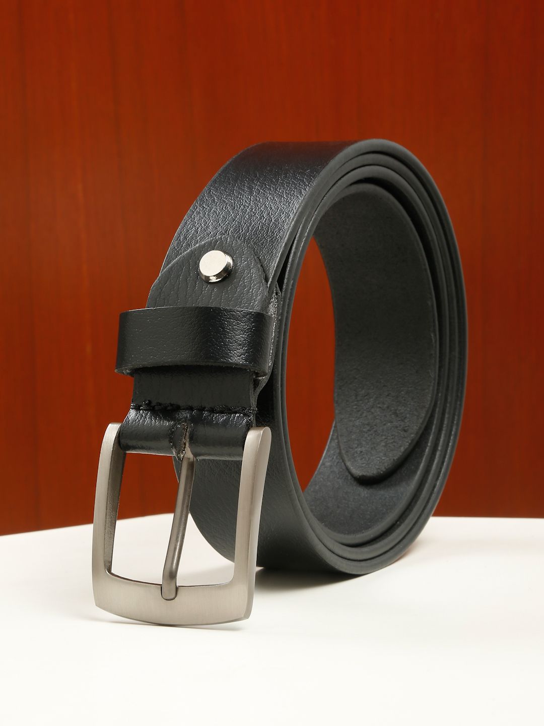 Teakwood Leathers Men Textured Leather Belt